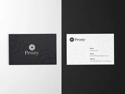Peony namecard agency animation branding design fashion graphic identity logo logos peony studio