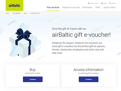 Gift voucher promo page