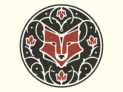 Art & Craftsman arts and crafts movement craftsman flower fox illustration illustrator logo mark nature ornament texture vine