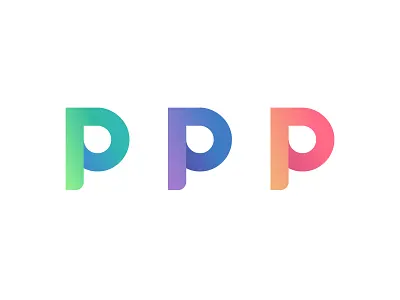[Logo] Puraqcua colorful logo drop gestalt gradient liquid logo logotype p trendy water