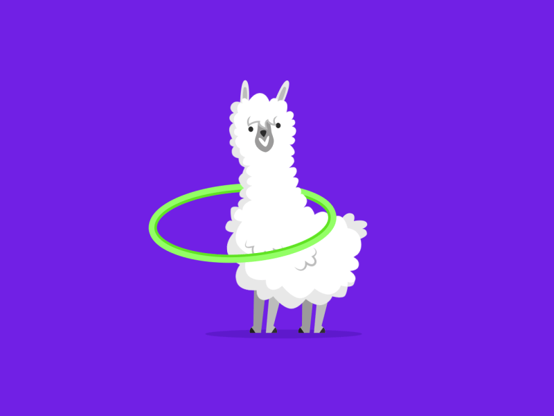 Shake your body 2d ae animation character dance fun hula hoop lama motion