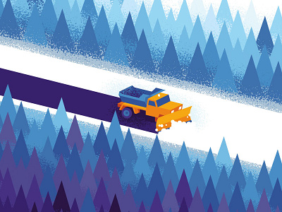 Snow Plow christmas gig poster michigan poster snow snow plow trees winter