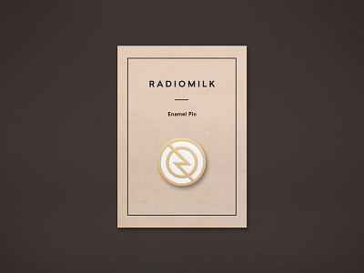 Radiomilk Enamel Pin lapel pin logo minimal modern pin