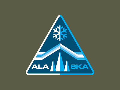 The Land of the Ice & Snow adventure alaska badge design flat icon illustration logo nature outdoors patch