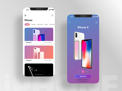 iPhone X - Shopping cart ecommerce shopping