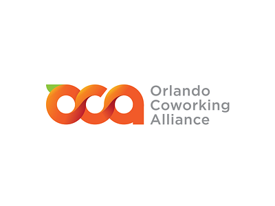 Orlando Coworking Logo logo orange