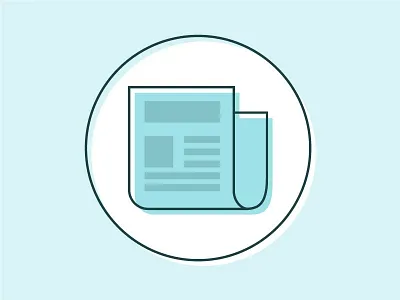 Newspaper Icon icon illustration illustrator journalism news newspaper school subject