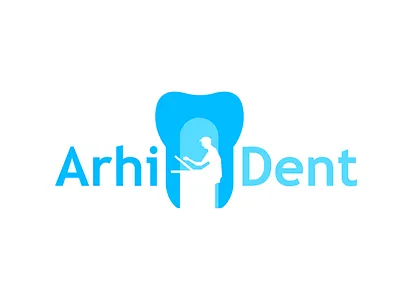 arhident logo architecture arhident dentist dentistry healthcare higiene logo logo design medical oral stomatology
