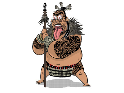 island warrior character design drawing illustration