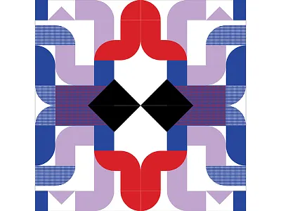 Kaleidoscope Poster Series 1, Poster 5 blue colorful geometry graphic design illustration kaleidoscope modern playful poster print design purple red