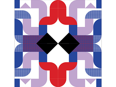 Kaleidoscope Poster Series 1, Poster 5 blue colorful geometry graphic design illustration kaleidoscope modern playful poster print design purple red