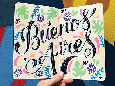 Buenos Aires cursive handlettering lettering script type typography