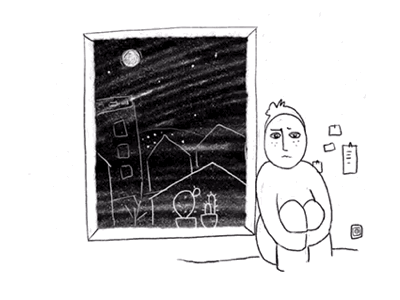 Make a wish animation drawing gif illustration line stars window