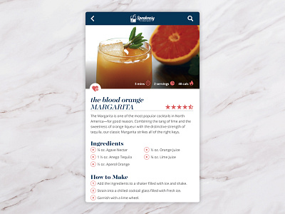 Day 40 – Recipe 040 card dailyui drink ingredients margarita menu recipe ui uidesign user interface web design