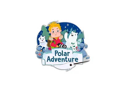 Polar Adventure button character character design drawing game game art game design illustration pop up ui