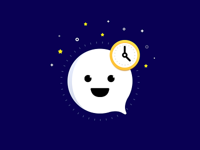 Time Buddy flat icon illustration mbe onboarding ui vector