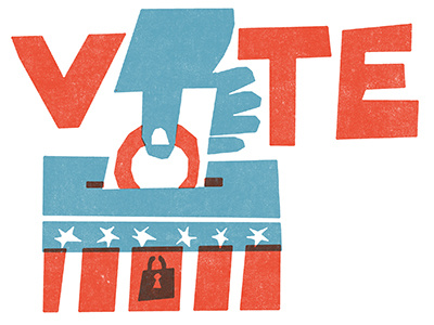 VOTE democracy illustration vote
