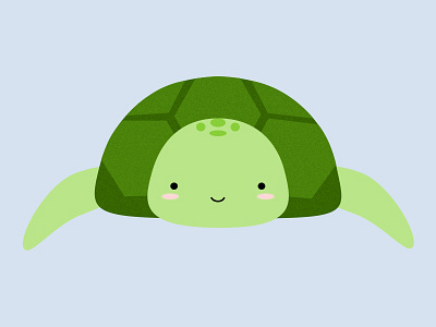 Ted the Turtle animal character illustration portrait turtle