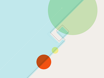 Geometric Space abstract art flat illustration minimal vector wallpaper