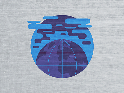 Earth clouds earth globe icon vector