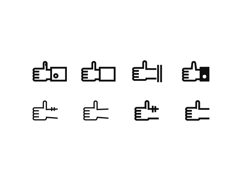 Thumbs Up / Like Icon Exploration app branding design flat icon illustration logo ui ux vector web