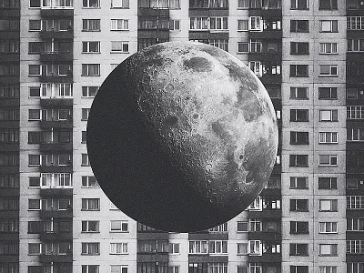 Moon vol.II brutalism collage cosmic lithuania manipulation milliondirtyways moon photo vilnius