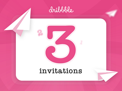 3x Dribbble Invitations dribbble invitation invite