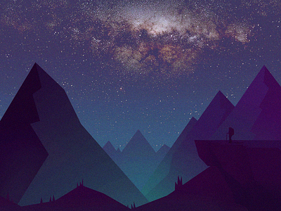Event in the Valley environment flat illustration landscape mountains nature night valley