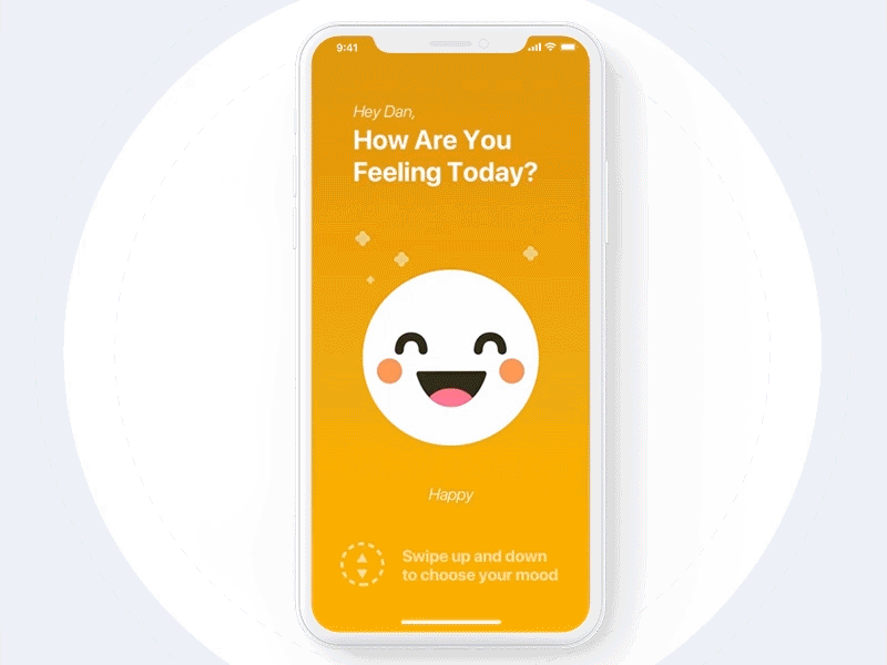 Moodie App Mockup 😀 animation app daily ui iphonex mockup mood movie movies principle sketch ui ux