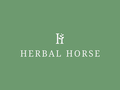 Herbal Horse Logo branding horse horses logo logo design