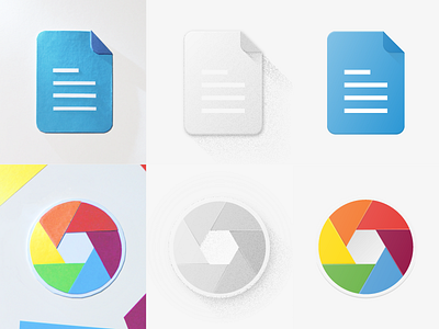 Flat Paper Style Icon Experiment design flat icon icons light meterial paper shadow those icons