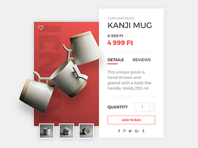 Product Card ceramics dailyui product card sketch tremt