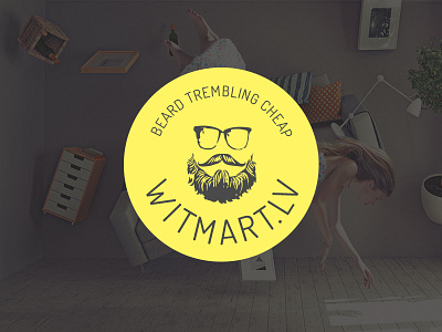 Internet Shop Logo contemporary logo hipster design internet shop logo minimalist funky logotype online shopping logo yellow fun logo