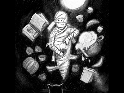 Mummy halloween illustration