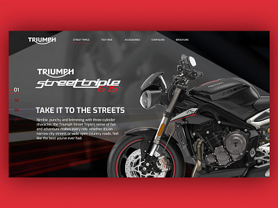 Triumph Street Triple bike red sports