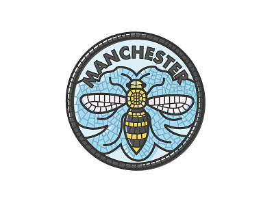 The Manchester Bee illustration print