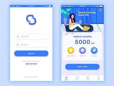 Loan APP illustration ui