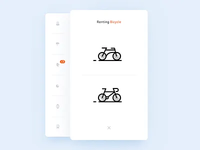 Cycling exercise app bicycle bike color design icon illustator mobile sport ui ux visual