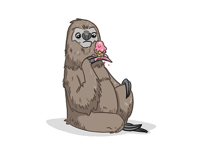 If you give a sloth a sundae ice cream melting sloth sundae