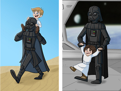 Space Dad dad fatherhood leia luke space star wars vader