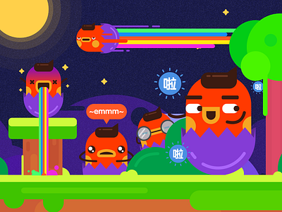 Carnival cartoon colorful illustration