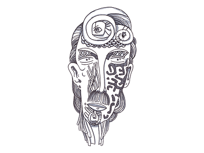 Portrait_Drawing drawing ink portrait weird