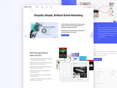 Benchmark Email, Simple Brilliant Email Marketing email landing page marketing webdesign