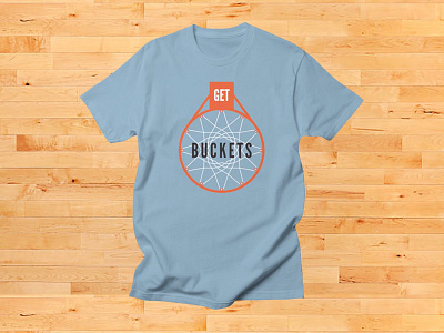 Get Buckets basketball hoop net shirt