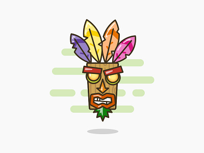 Aku Aku from Crash Bandicoot ! aku aku crash bandicoot illustration illustrator vector video game