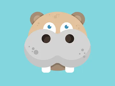 hippopotamus Flat Illustration animal draw drawing flat gmarellile hippopotamus illustration mongi ayouni tunisia ui ux