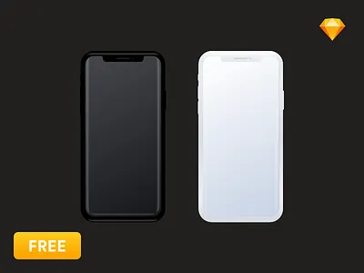 [Free] iPhone X Mockup Sketch download free freebies iphone iphonex mobile mockup sketch x
