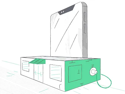 Connected Shops awesome design icons illustration vector