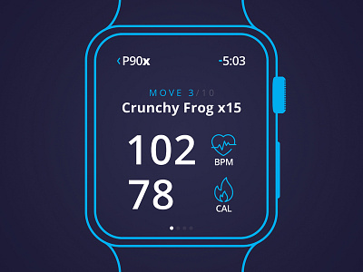 Day 41 – Workout Tracker 041 apple dailyui iwatch p90x tracker ui uidesign user interface web design workout workout tracker