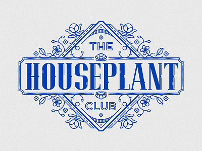 The houseplant club border club floral flower houseplants leaves plants